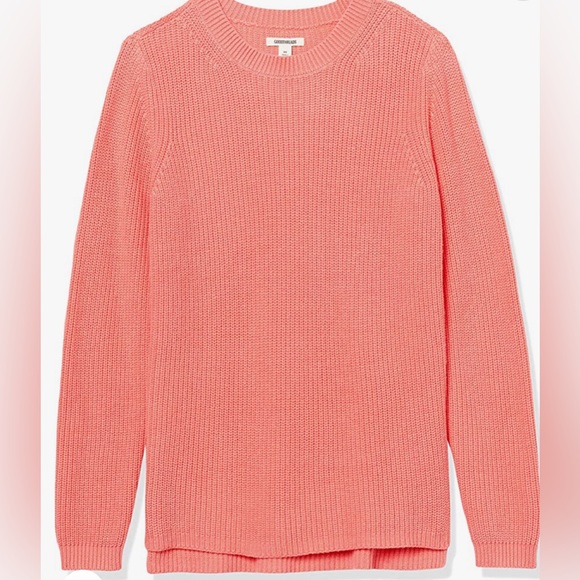 Goodthreads Sweaters - Goodthreads Hot Coral Salmon Cotton Shaker Knit Sweater Size Medium - NWT!